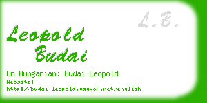 leopold budai business card